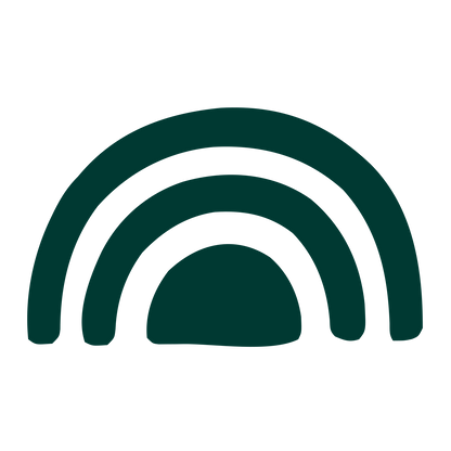 Hand-Drawn Rainbow Arc Logo #003932