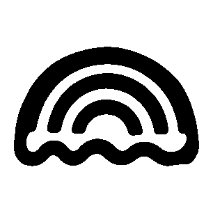 Hand-Drawn Rainbow Wave Logo