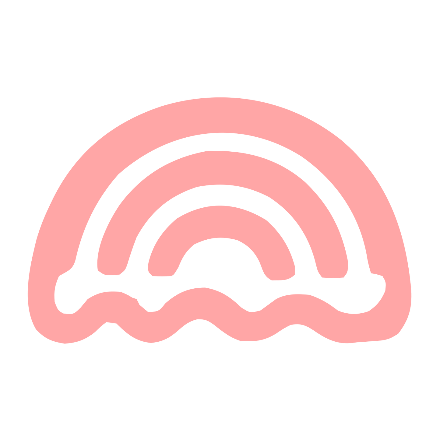 Hand-Drawn Rainbow Wave Logo #ffa6a6