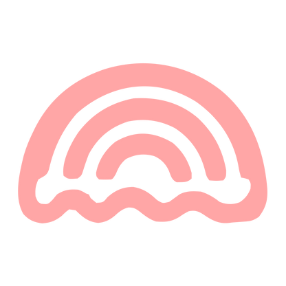 Hand-Drawn Rainbow Wave Logo #ffa6a6