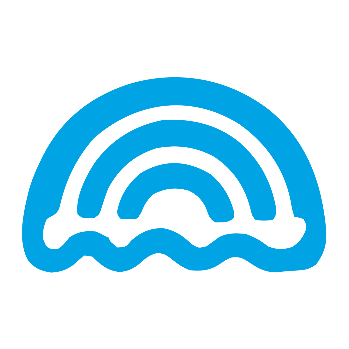 Hand-Drawn Rainbow Wave Logo #00a3e4