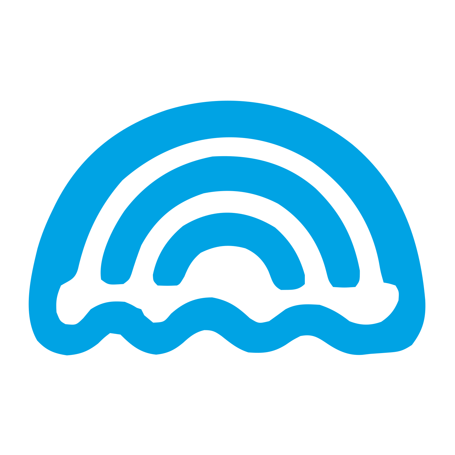 Hand-Drawn Rainbow Wave Logo #00a3e4