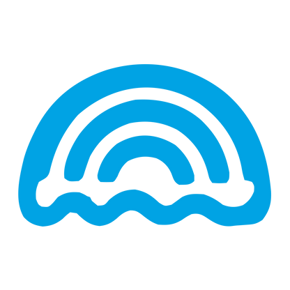 Hand-Drawn Rainbow Wave Logo #00a3e4