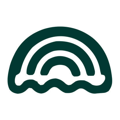 Hand-Drawn Rainbow Wave Logo #003932