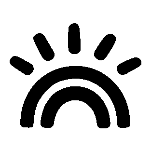 Hand-Drawn Sunshine Rainbow Logo