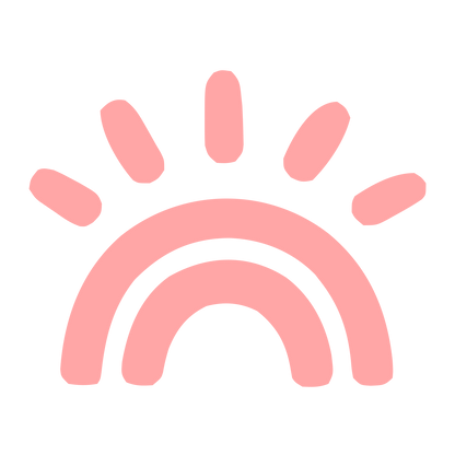 Hand-Drawn Sunshine Rainbow Logo #ffa6a6
