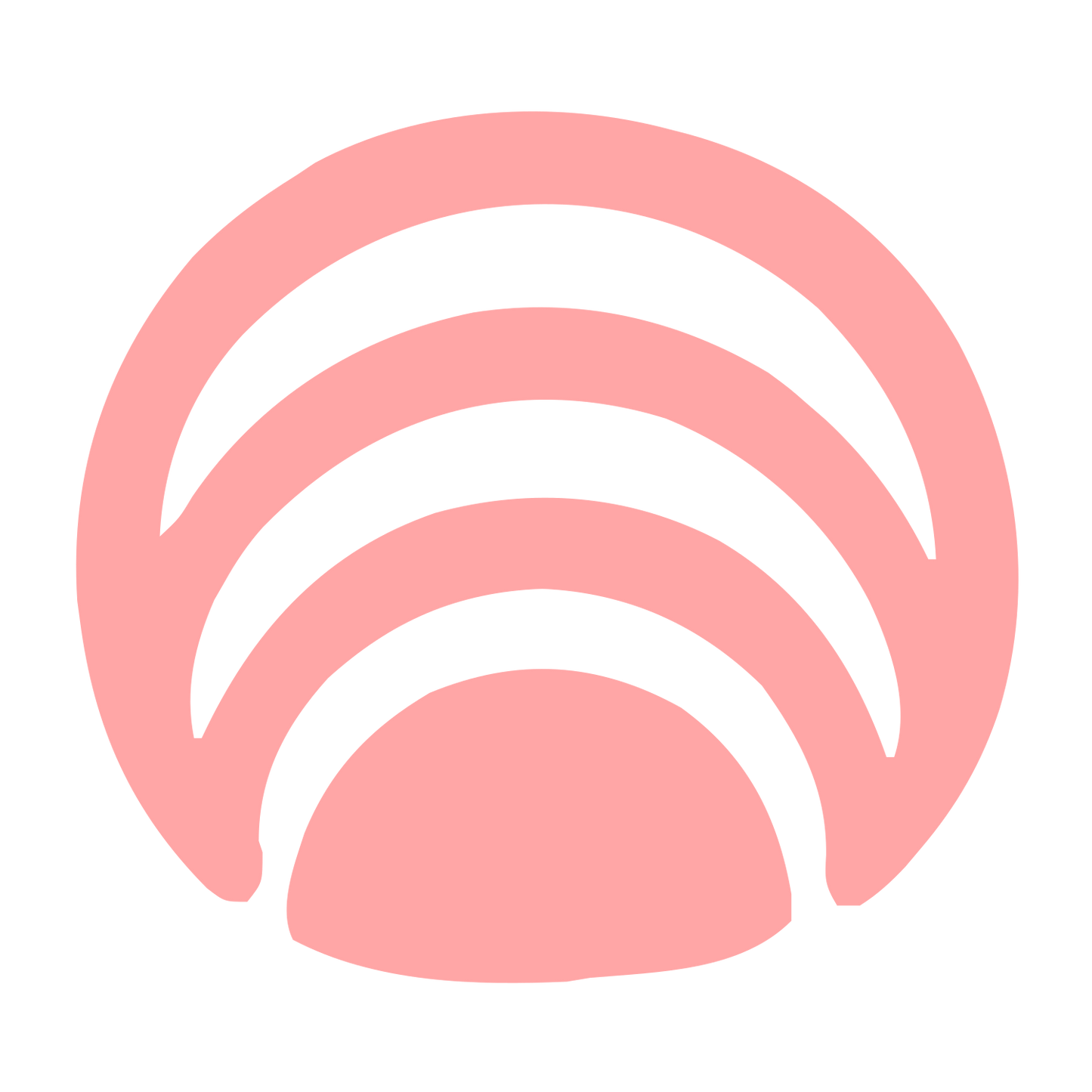 Concentric Arches Rainbow Logo #ffa6a6