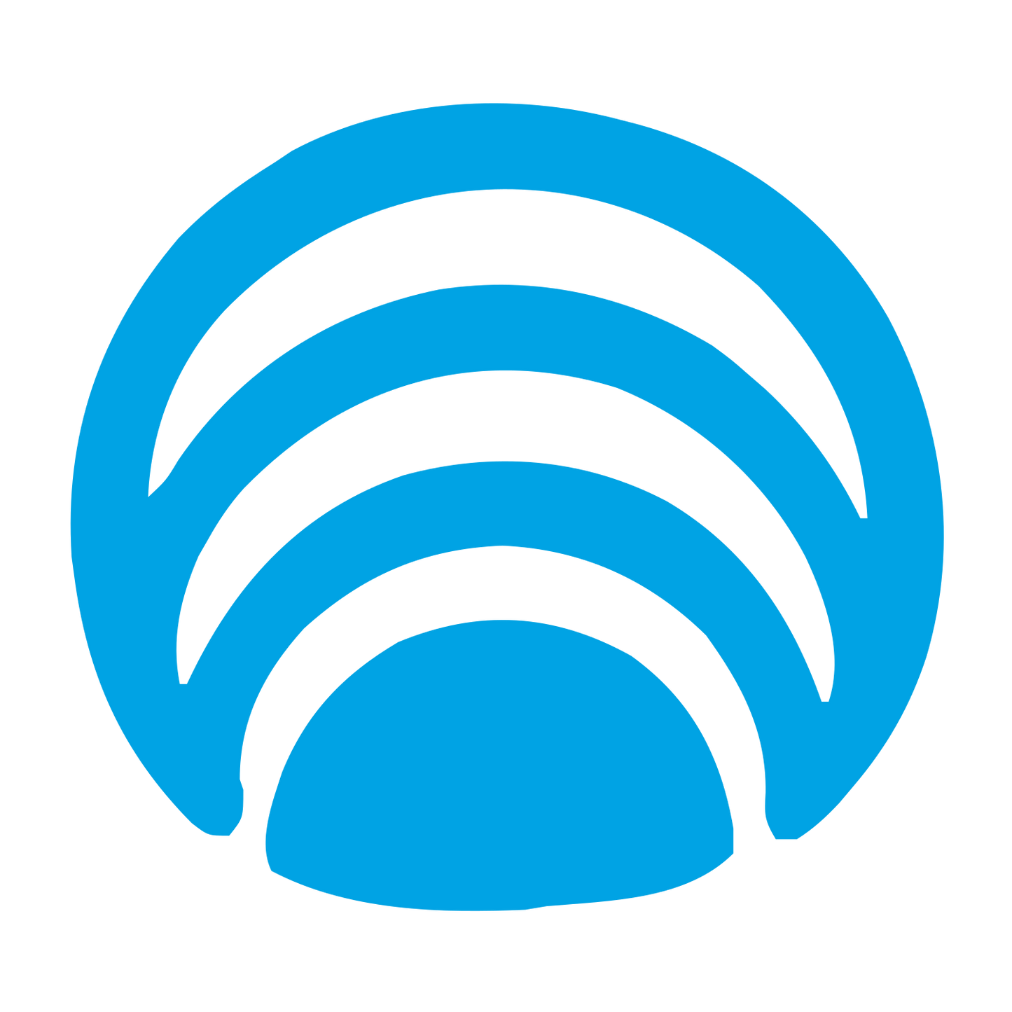 Concentric Arches Rainbow Logo #00a3e4