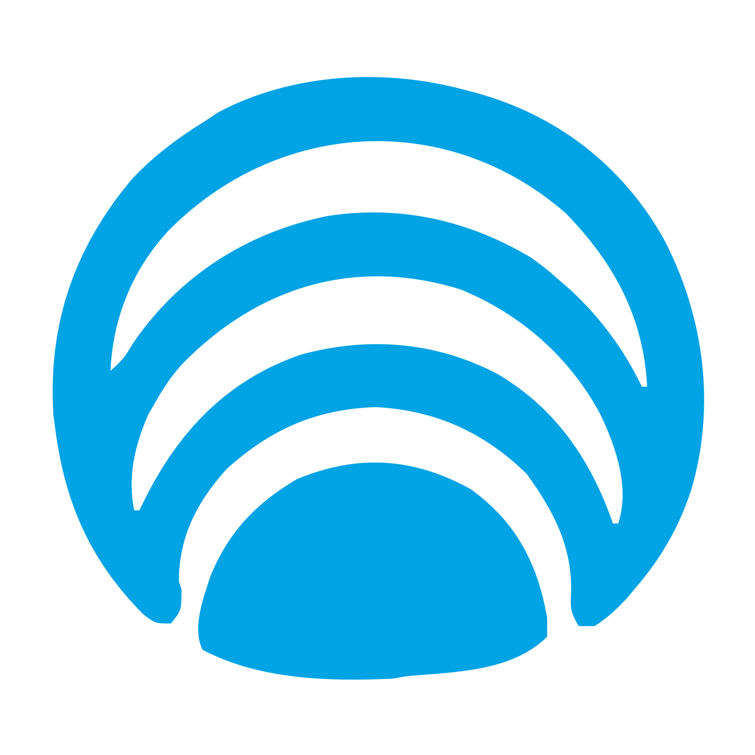 Concentric Arches Rainbow Logo #00a3e4
