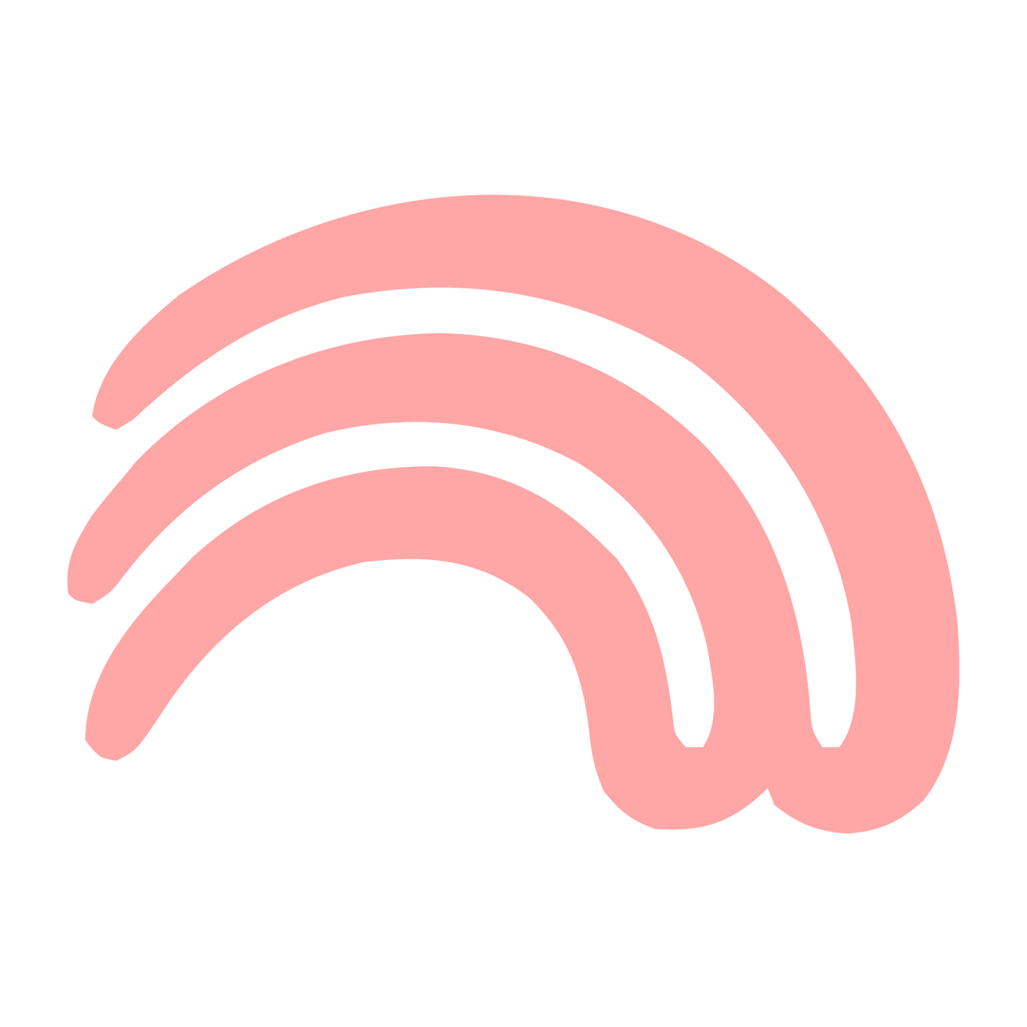 Hand-Drawn Rainbow Logo #ffa6a6