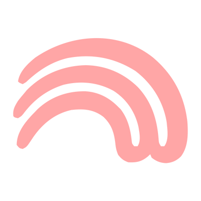 Hand-Drawn Rainbow Logo #ffa6a6