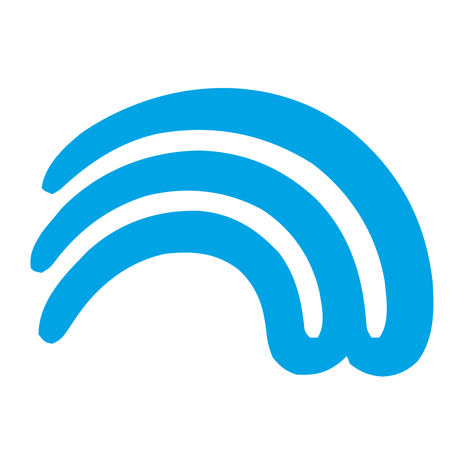 Hand-Drawn Rainbow Logo #00a3e4