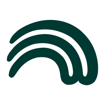 Hand-Drawn Rainbow Logo #003932