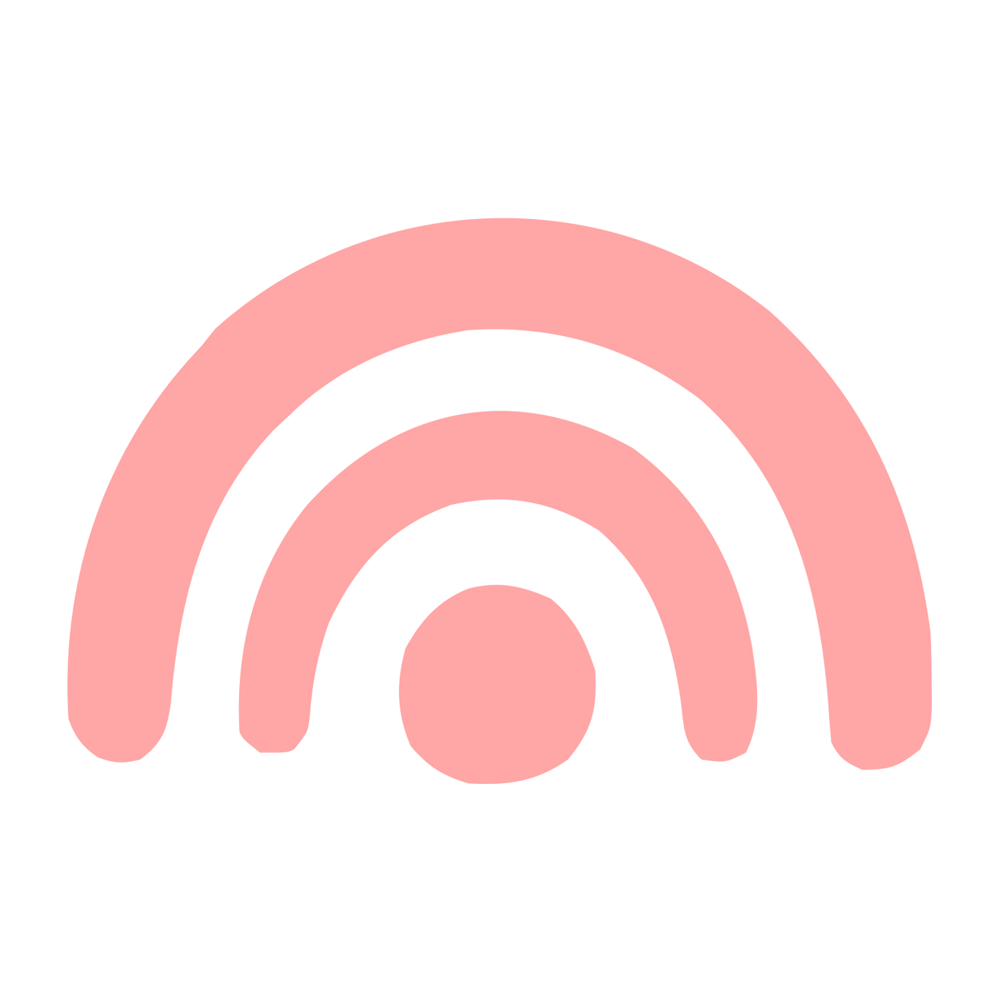 WiFi Rainbow Arc Logo #ffa6a6