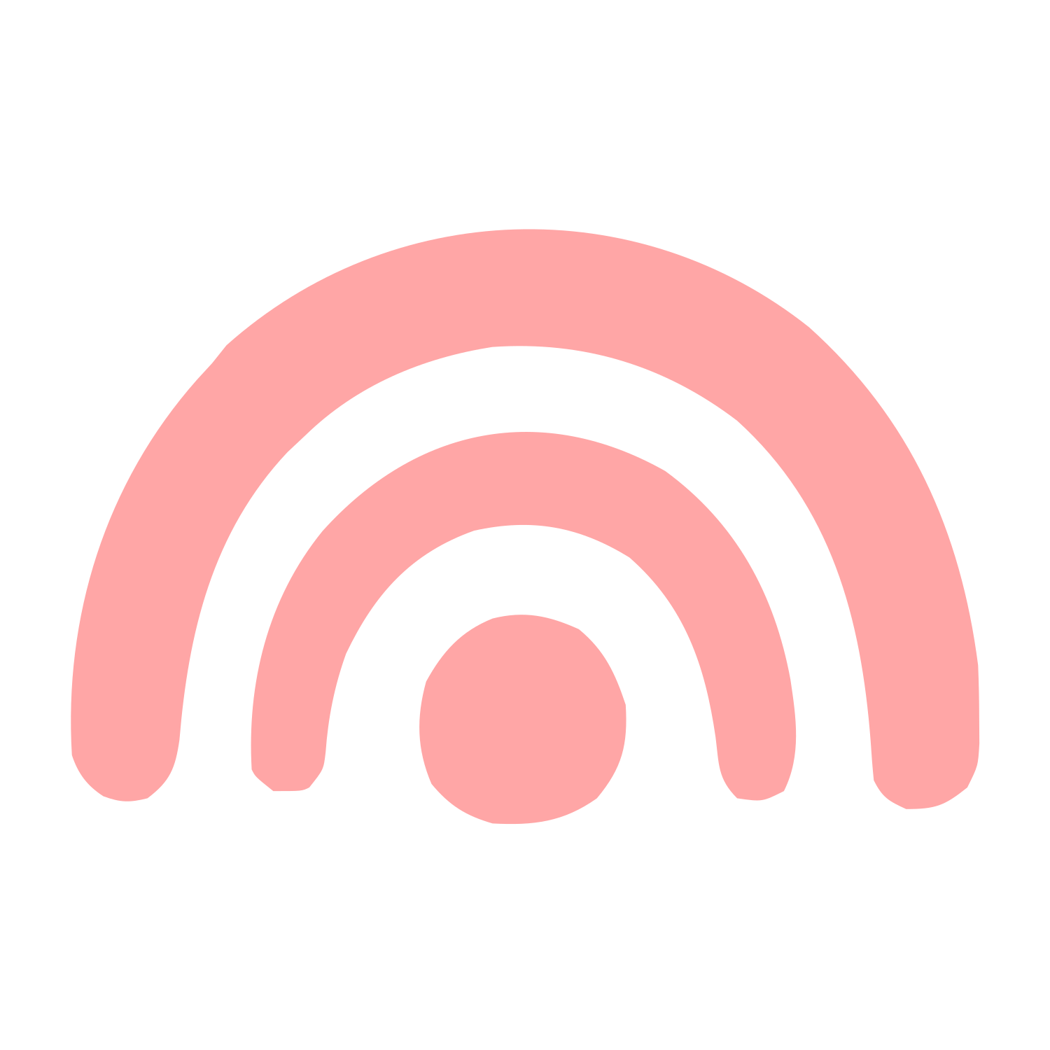 WiFi Rainbow Arc Logo #ffa6a6
