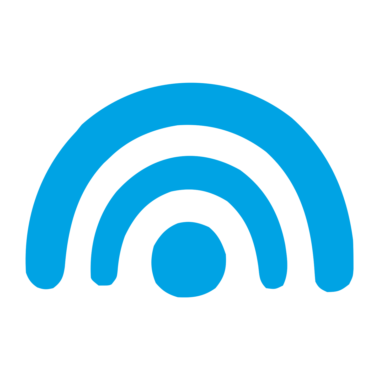 WiFi Rainbow Arc Logo #00a3e4