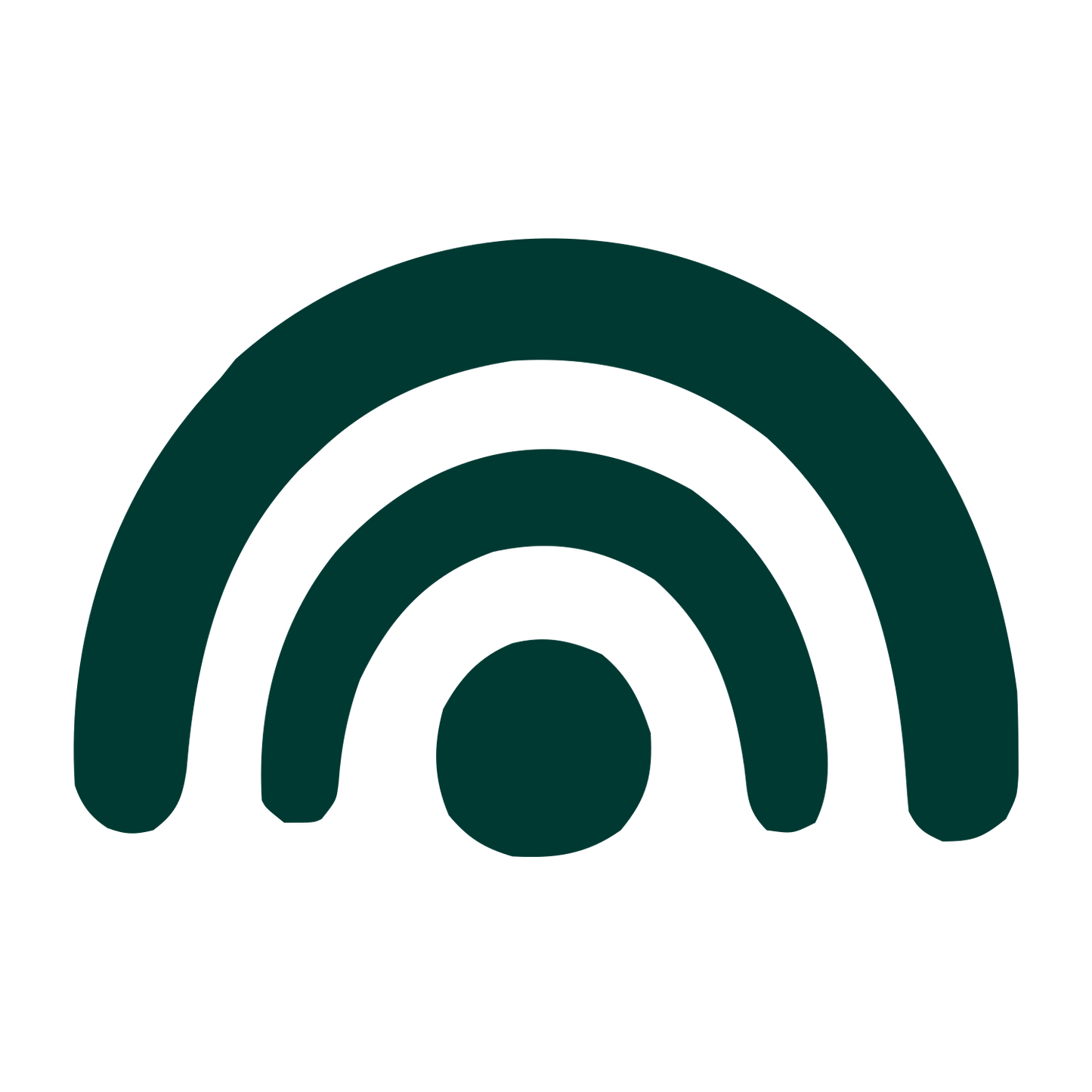 WiFi Rainbow Arc Logo #003932