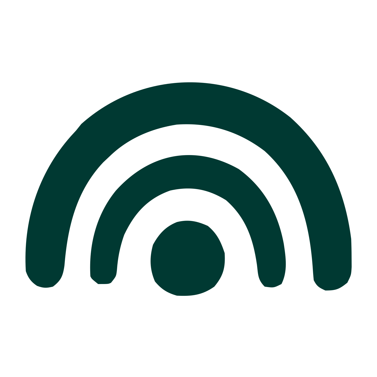 WiFi Rainbow Arc Logo #003932