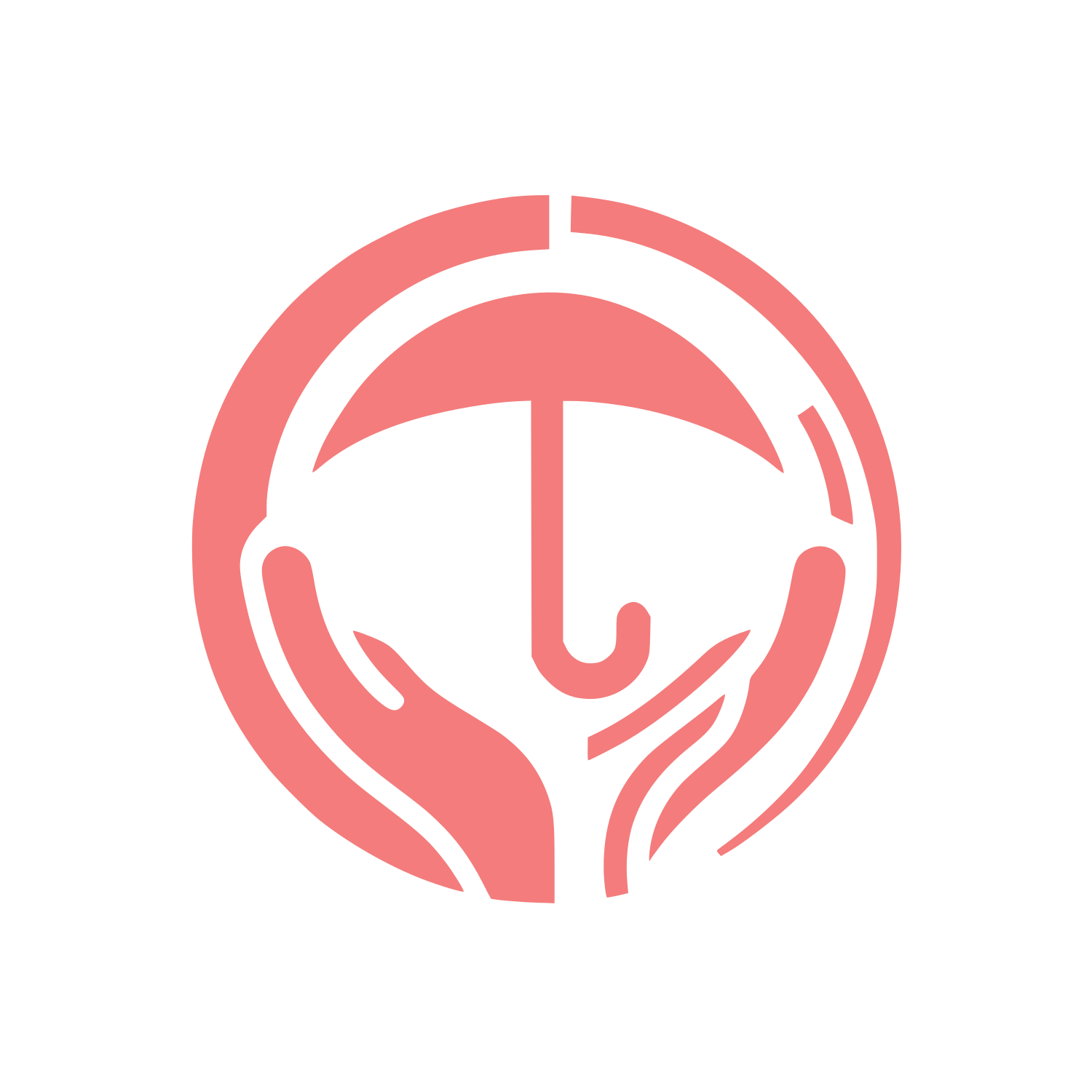 Hands Logo #F47C7C