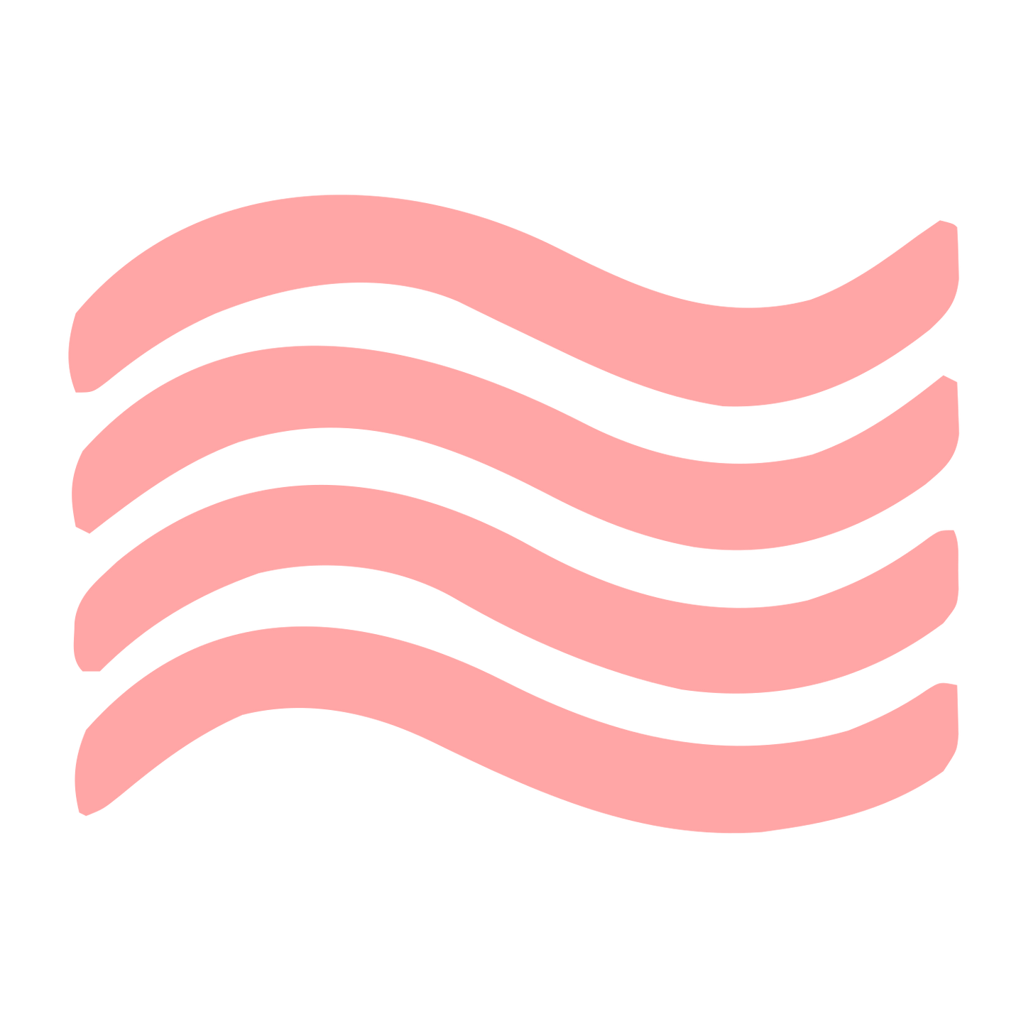 Wavy Lines Flow Logo #ffa6a6