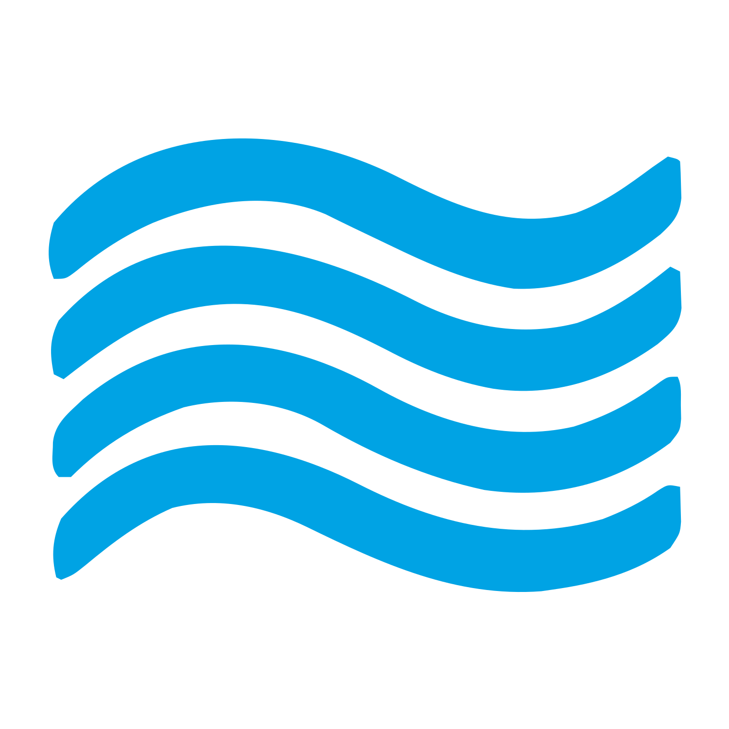 Wavy Lines Flow Logo #00a3e4