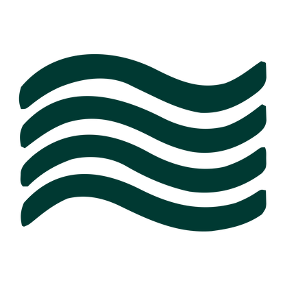 Wavy Lines Flow Logo #003932