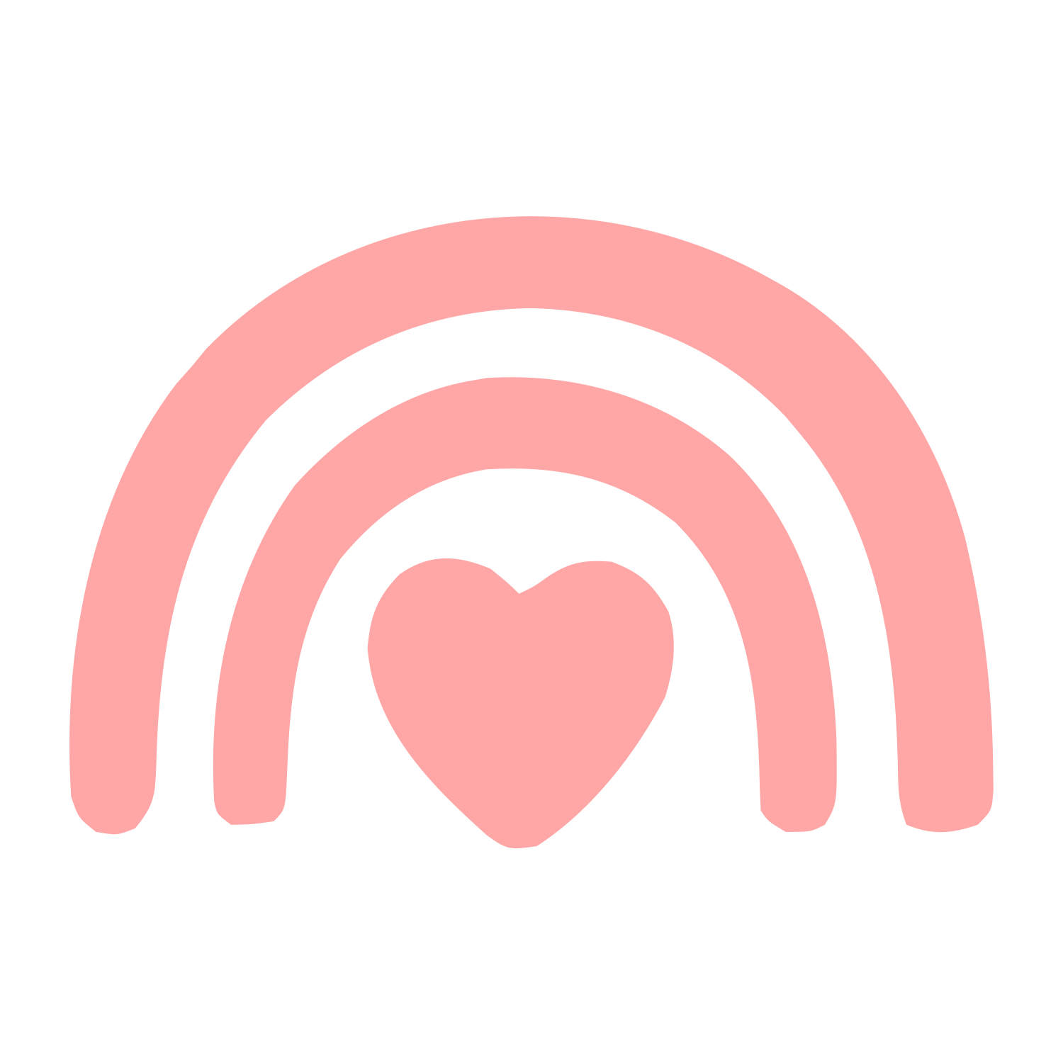 Rainbow Heart Logo #ffa6a6