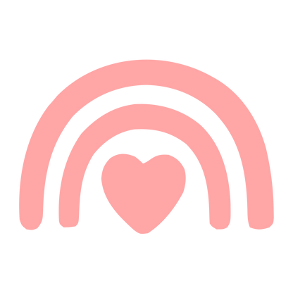 Rainbow Heart Logo #ffa6a6
