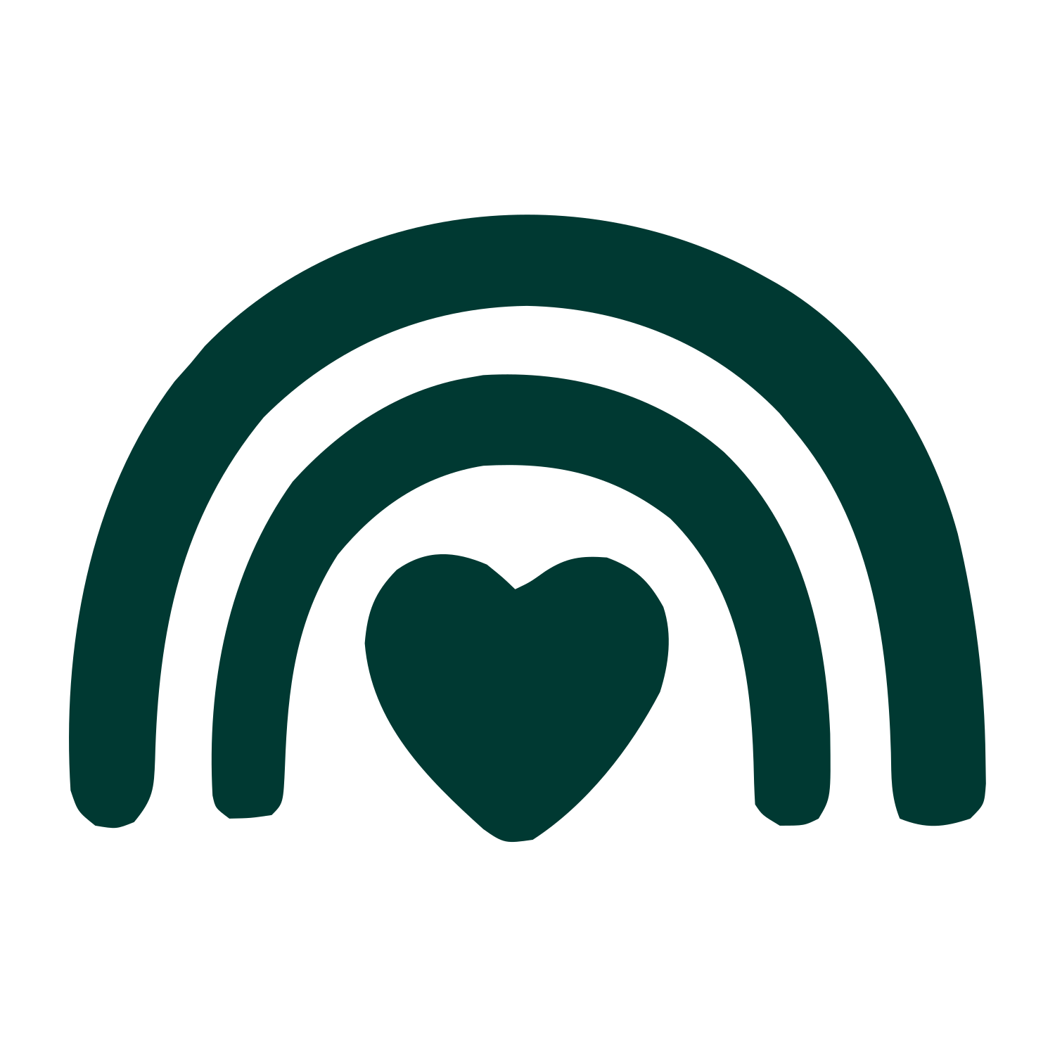 Rainbow Heart Logo #003932