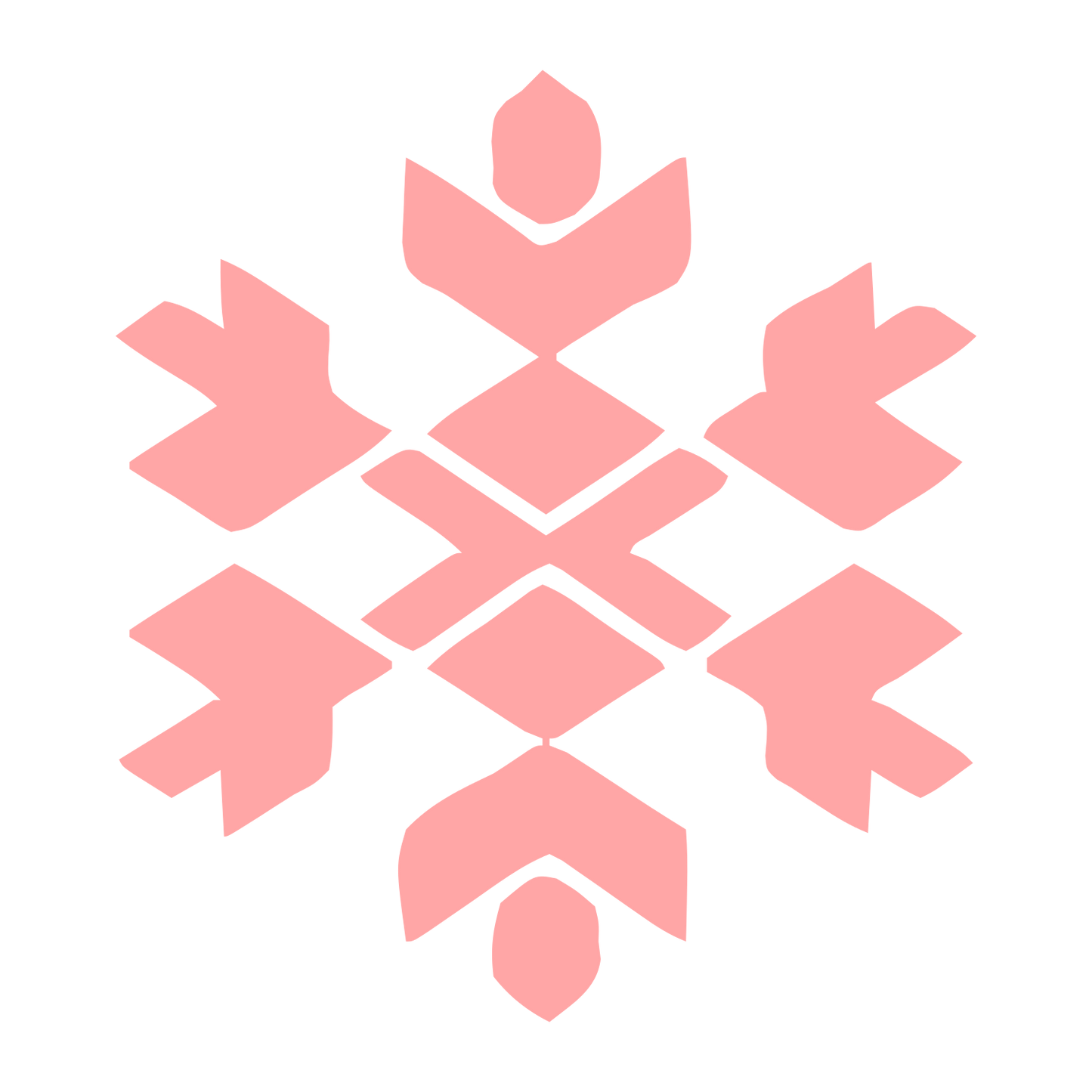 Snowflake Geometric Logo #ffa6a6