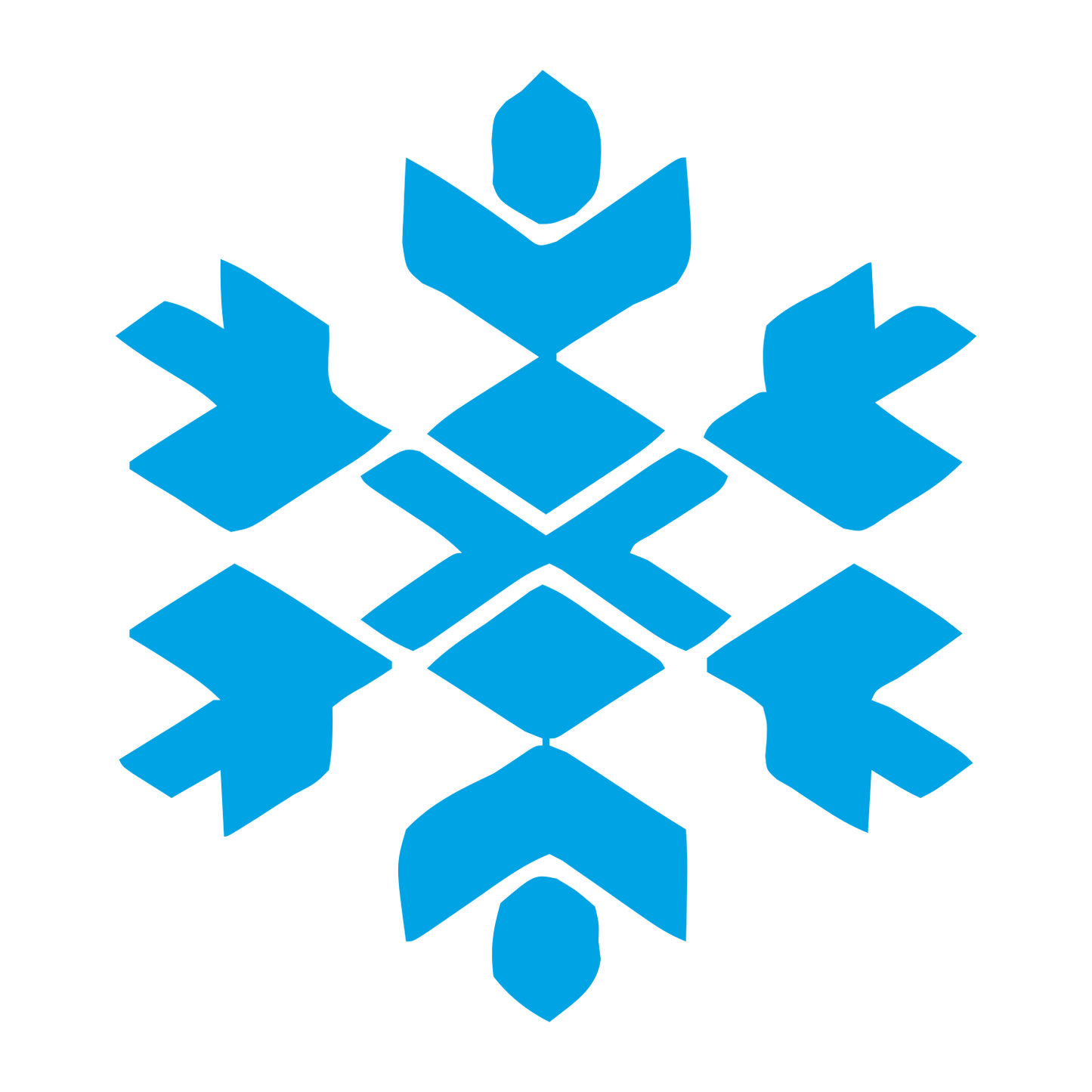 Snowflake Geometric Logo #00a3e4