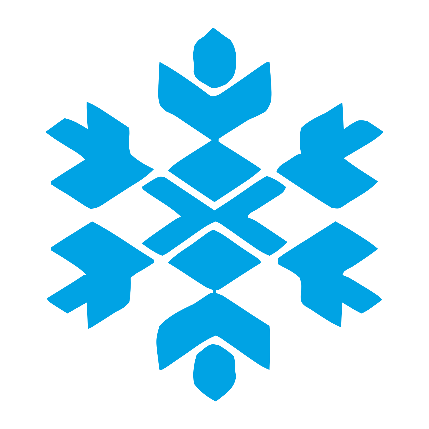 Snowflake Geometric Logo #00a3e4