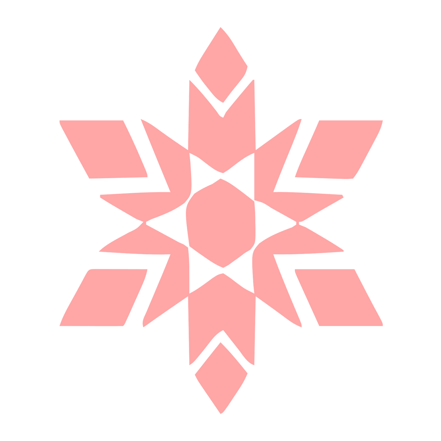 Layered Snowflake Geometric Logo #ffa6a6
