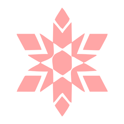 Layered Snowflake Geometric Logo #ffa6a6