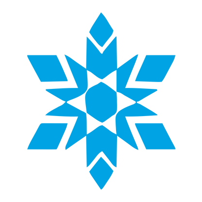 Layered Snowflake Geometric Logo #00a3e4