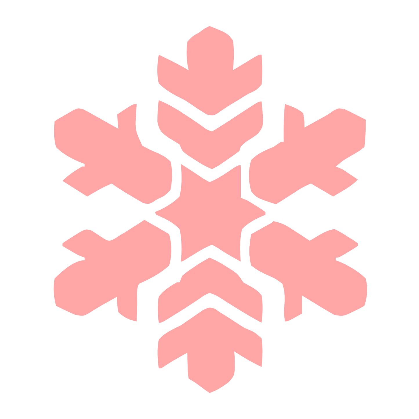 Geometric Snowflake Logo #ffa6a6