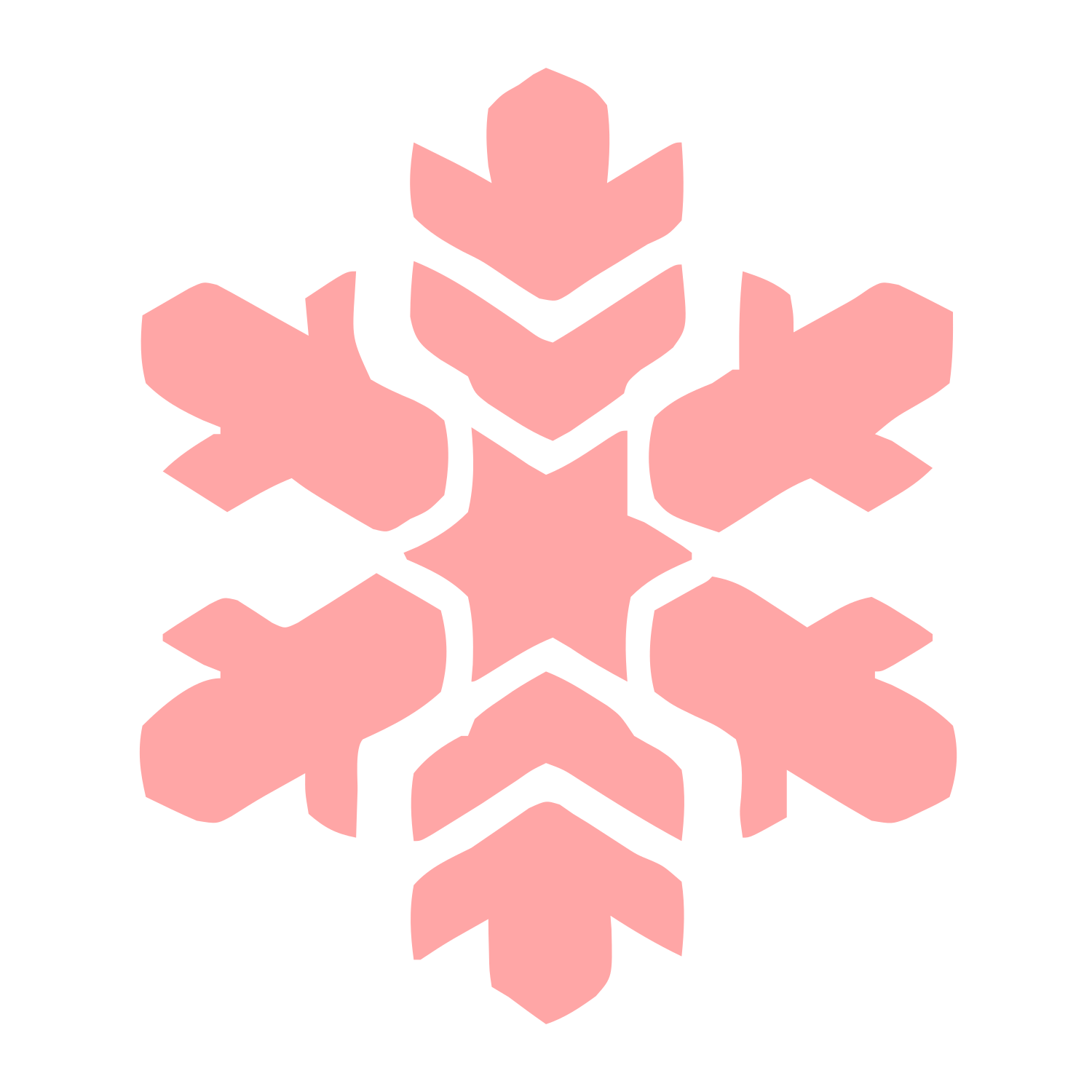 Geometric Snowflake Logo #ffa6a6