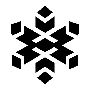 Layered Overlap Snowflake Logo
