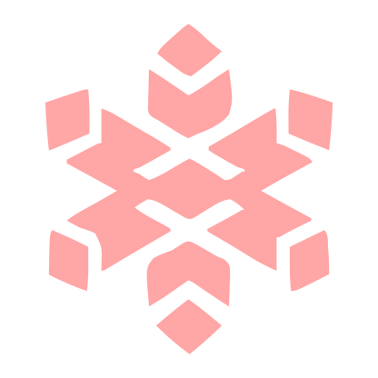Layered Overlap Snowflake Logo #ffa6a6