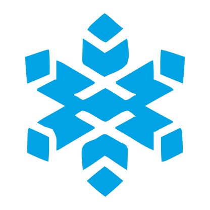 Layered Overlap Snowflake Logo #00a3e4
