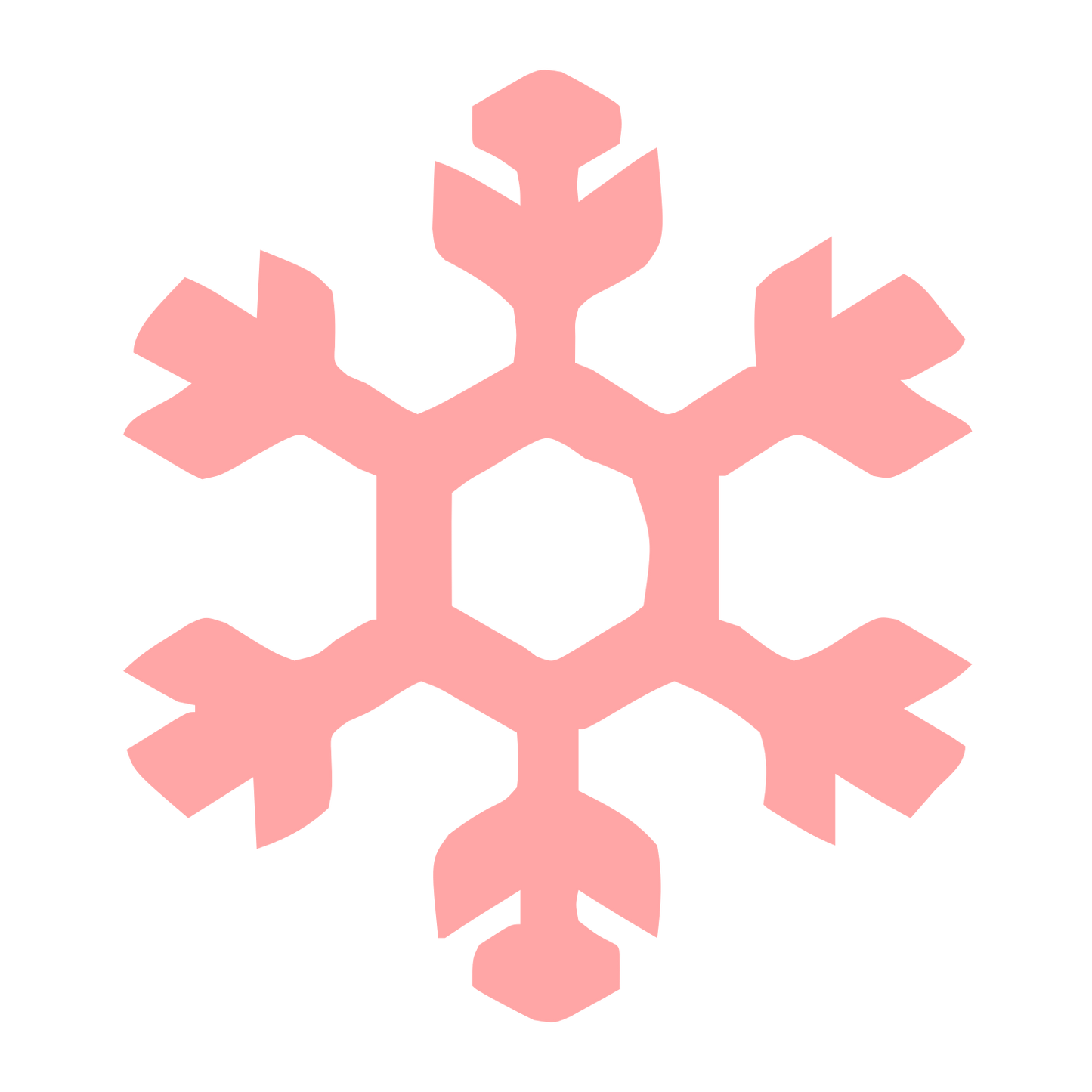 Snowflake Crystal Logo #ffa6a6