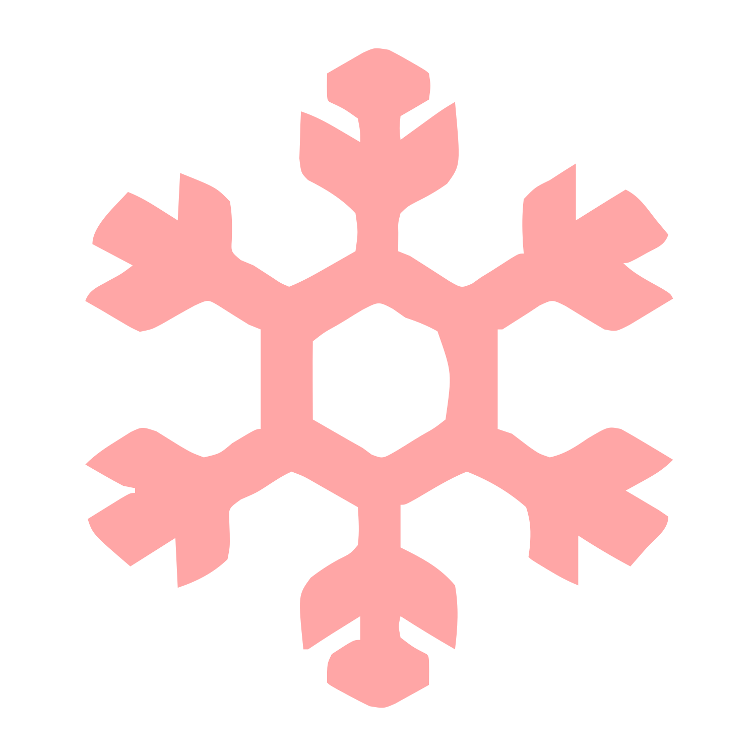 Snowflake Crystal Logo #ffa6a6