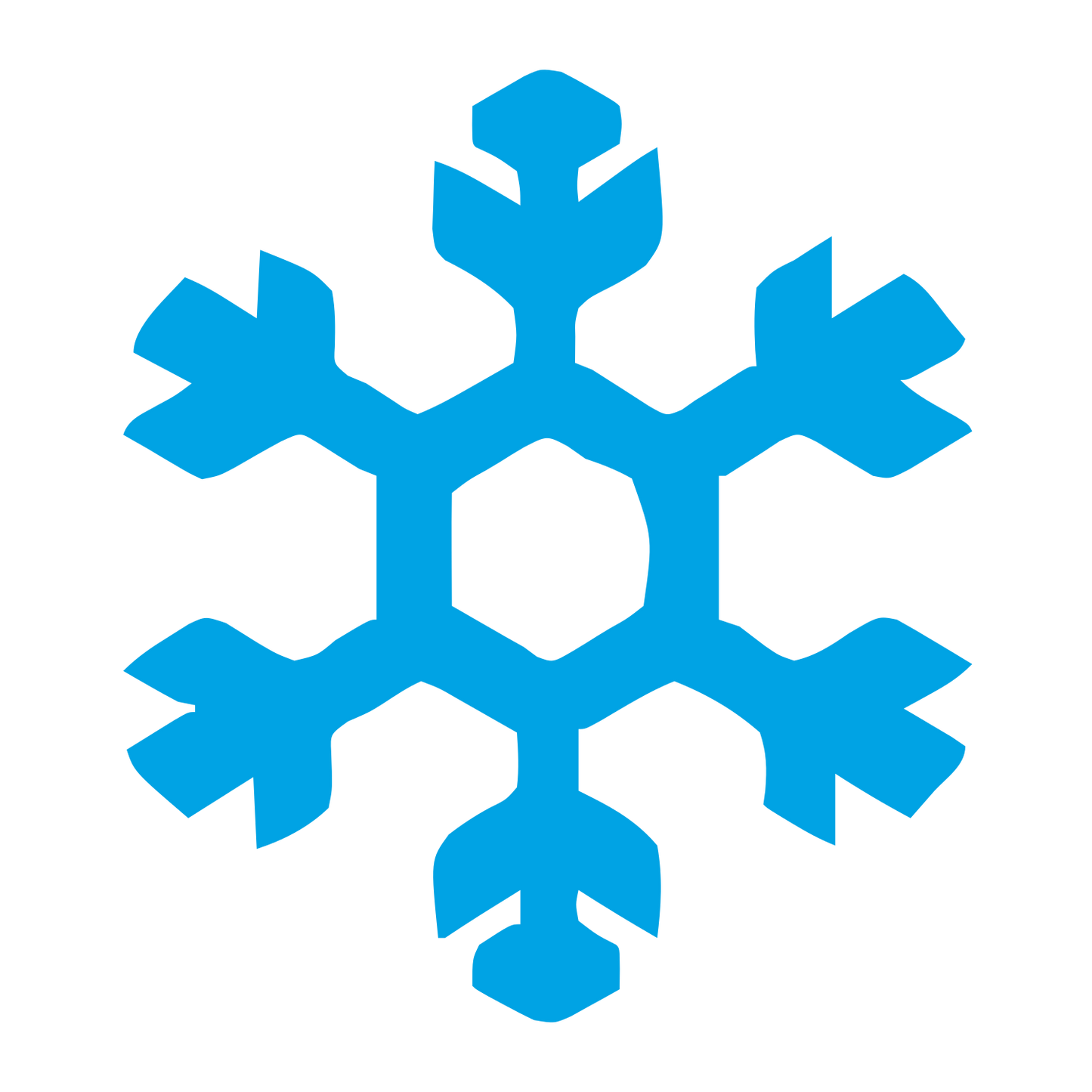 Snowflake Crystal Logo #00a3e4