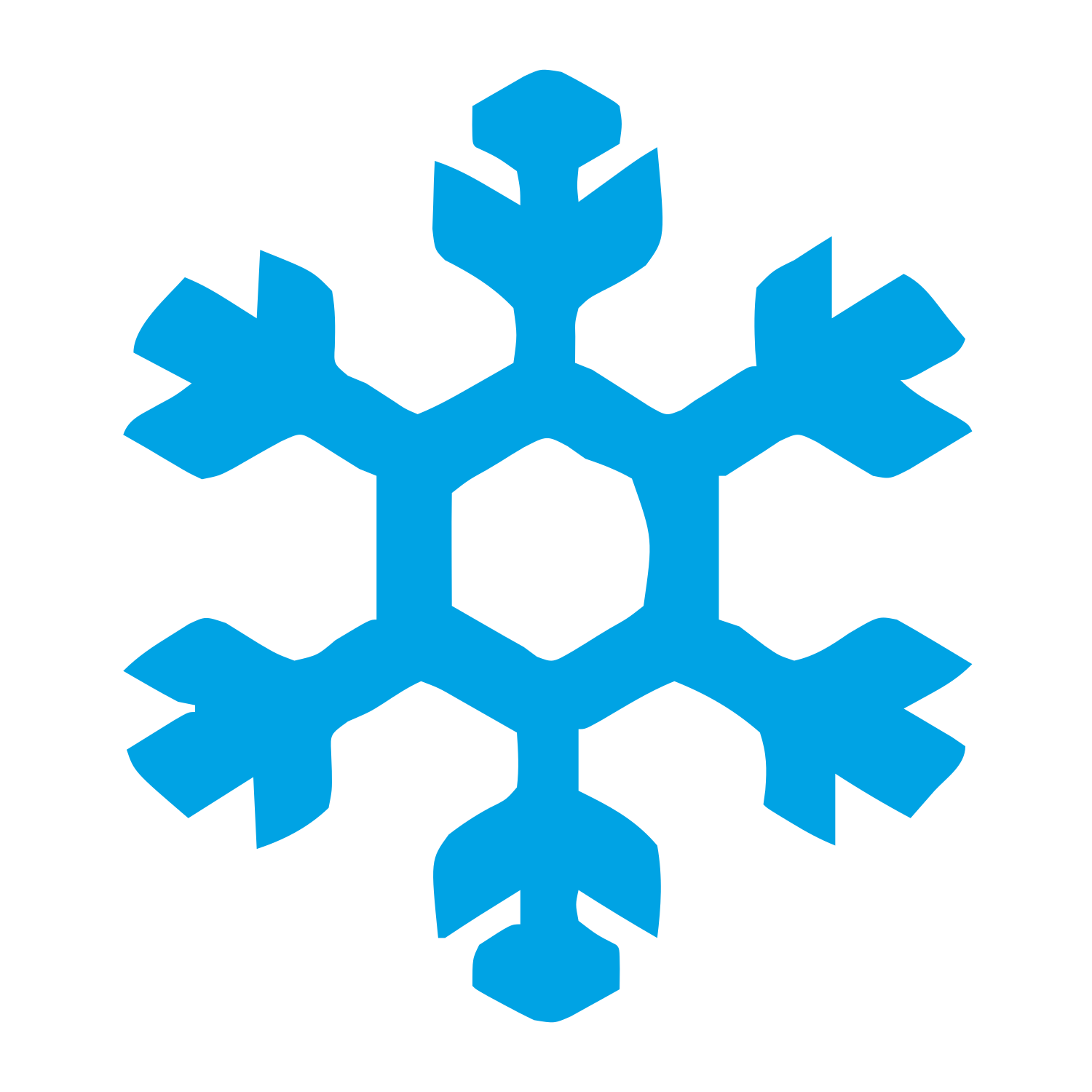 Snowflake Crystal Logo #00a3e4