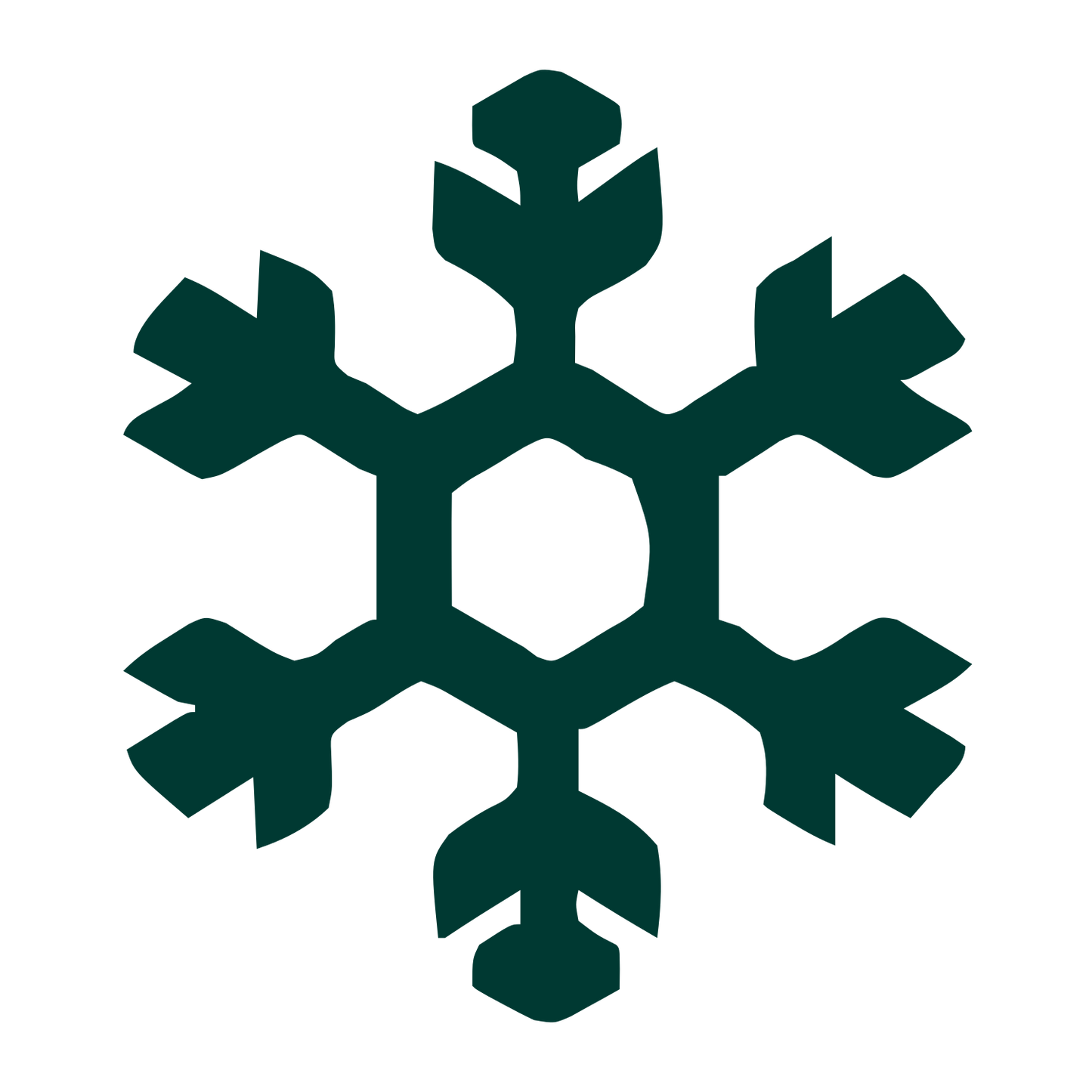 Snowflake Crystal Logo #003932
