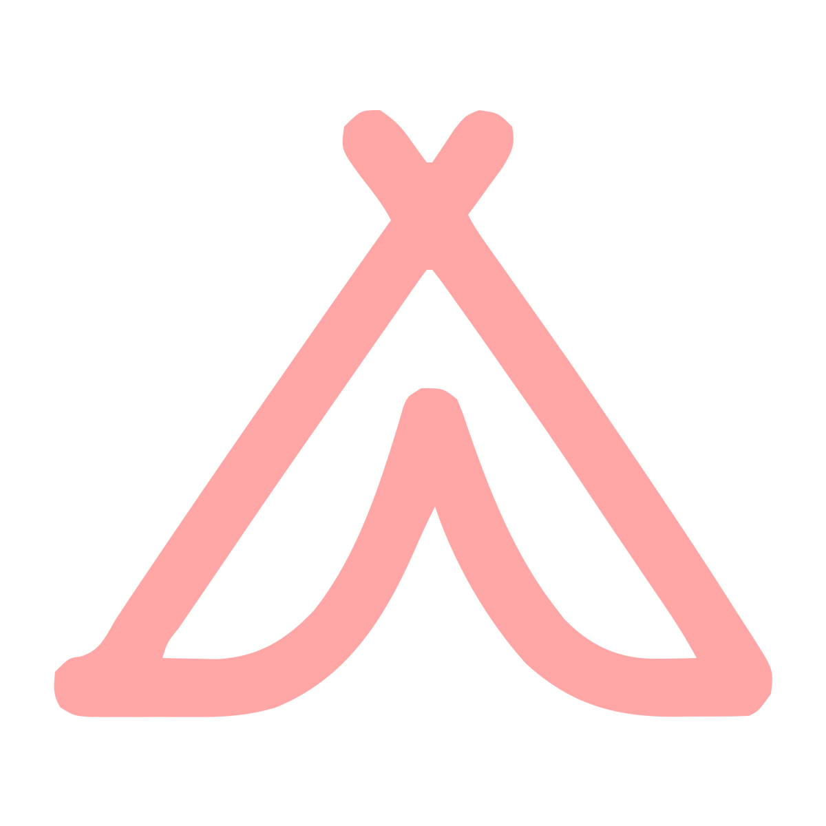 Monoline Tent Logo #ffa6a6