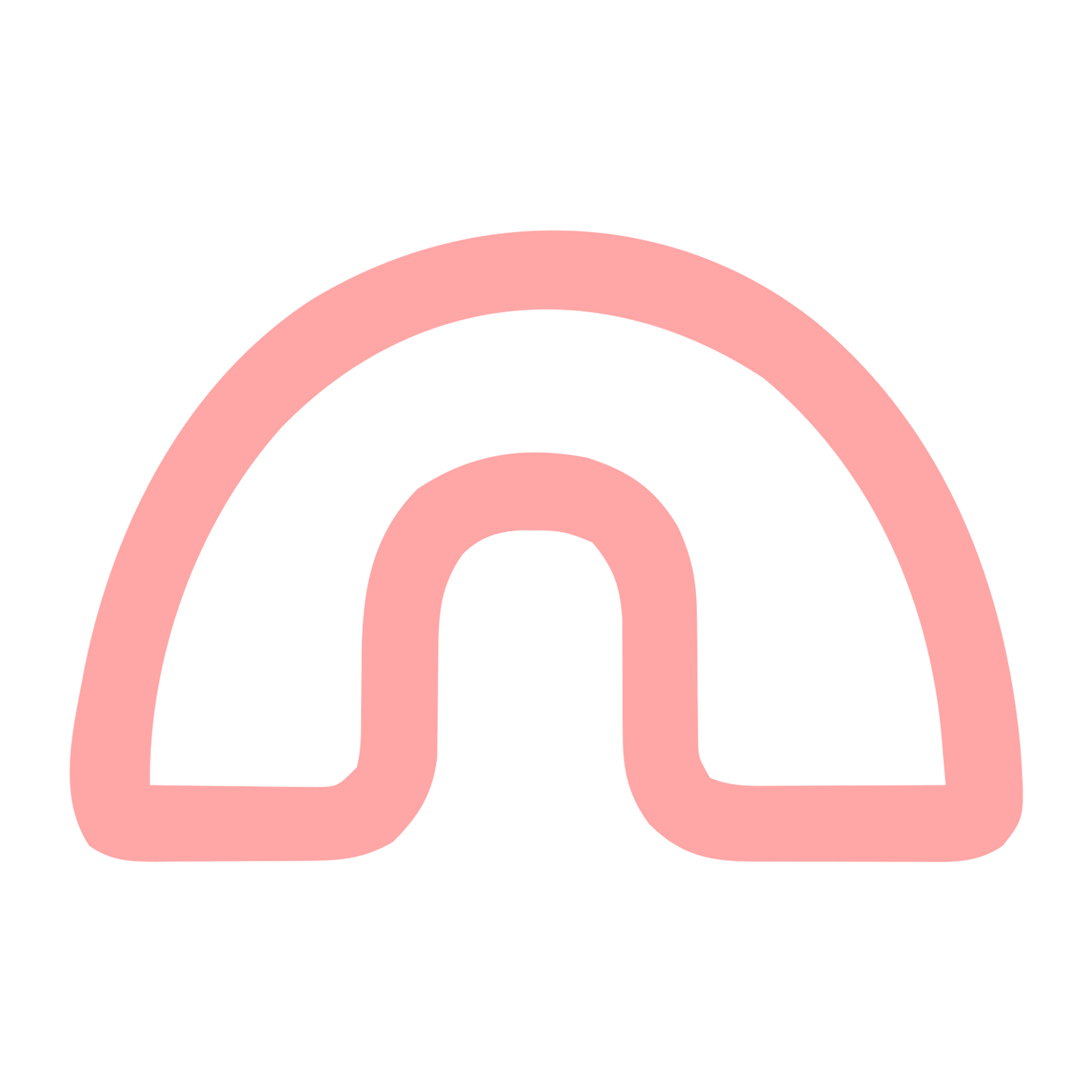 Monoline Arch Tunnel Logo #ffa6a6