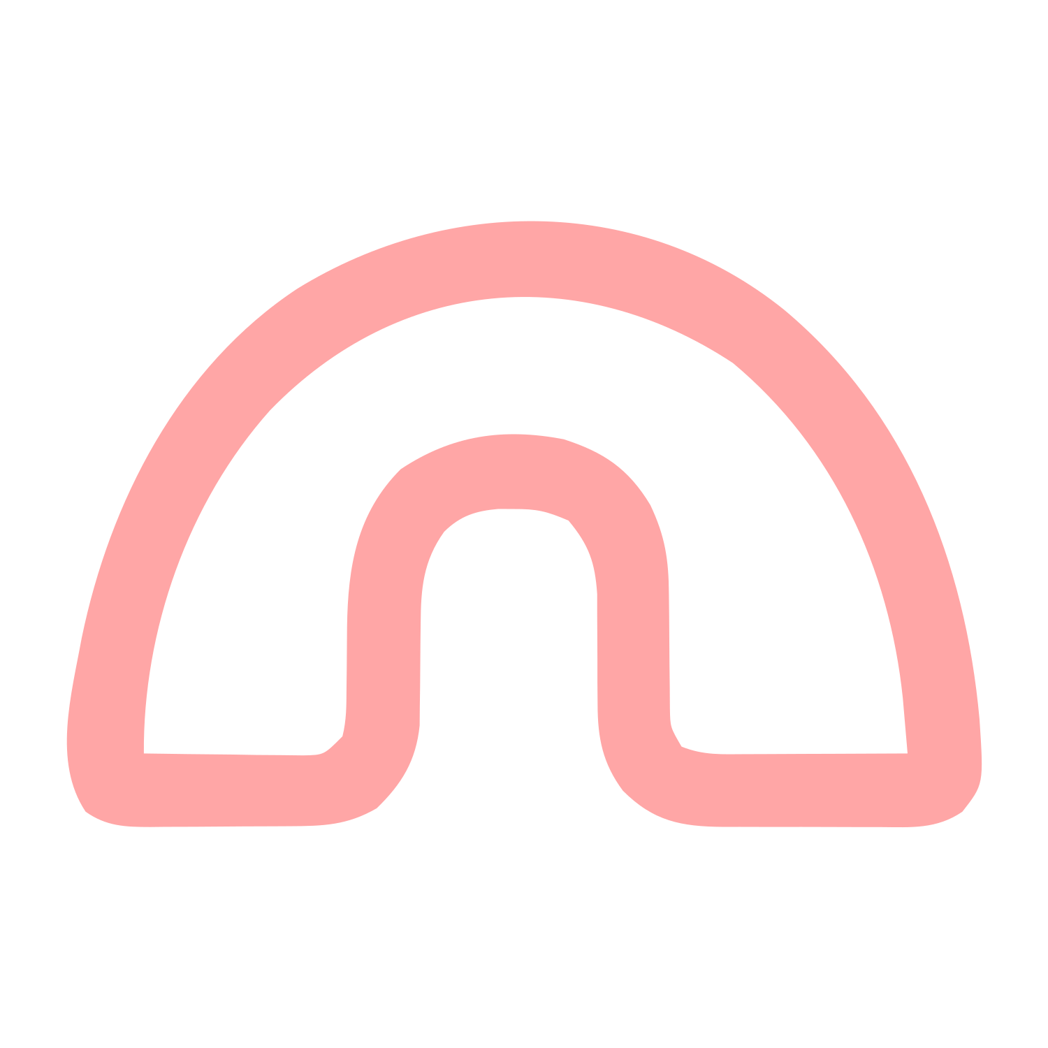 Monoline Arch Tunnel Logo #ffa6a6