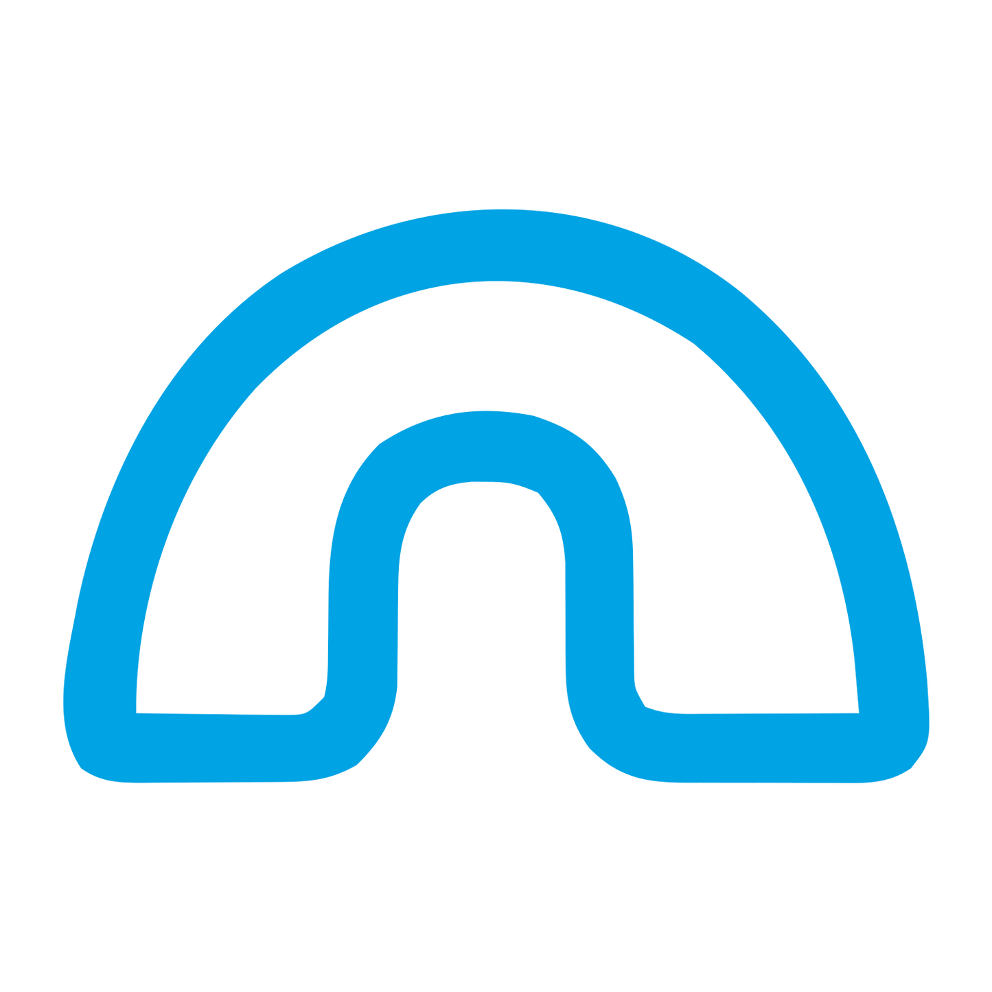 Monoline Arch Tunnel Logo #00a3e4