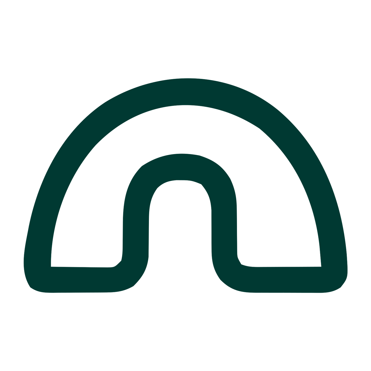 Monoline Arch Tunnel Logo #003932